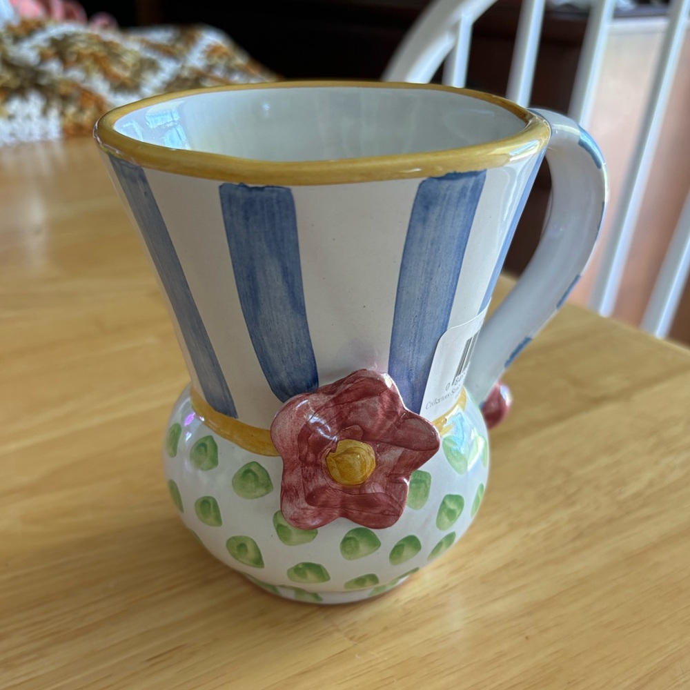 Mackenzie-Childs Posy Ceramic Mug - limited Mug Collectors Series - April